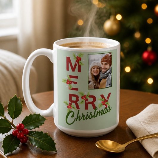 Frohe Weihnachts-Foto-Tasse Kaffeetasse