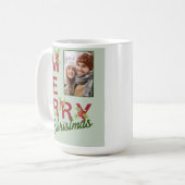 Frohe Weihnachts-Foto-Tasse Kaffeetasse (Vorderseite Links)