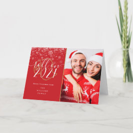 Frohe Weihnachts-Foto über Neujahrsspass Feiertagskarte