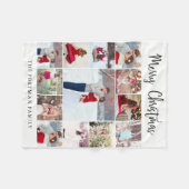 Frohe Weihnachts-Foto Urlaub Fleecedecke (Vorderseite (Horizontal))