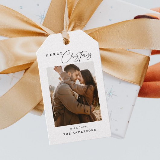 Frohe Weihnachts-Foto Urlaub Geschenkanhänger