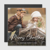 Frohe Weihnachts FOTO Urlaub Magnetkarte (Vorne/Hinten)