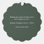 Frohe Weihnachts-Foto Urlaub Ornament Karte (Rückseite)