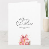 Frohe Weihnachts Foto Watercolor Geschenk Karte (Vorderseite)