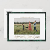 Frohe Weihnachts-Foto Weihnachts-Postkarte Postkarte (Vorne/Hinten)