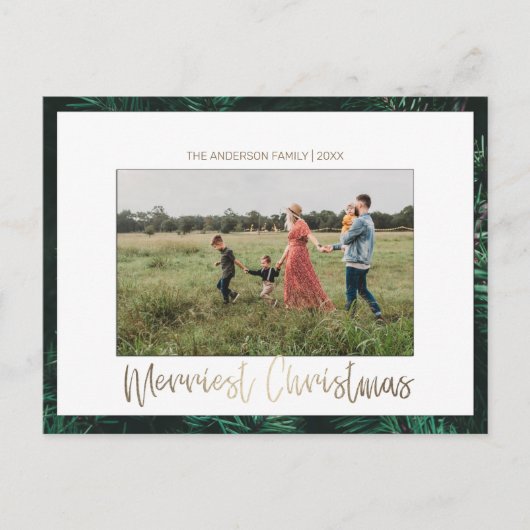 Frohe Weihnachts-Foto Weihnachts-Postkarte Postkarte (Vorderseite)