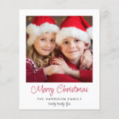 Frohe Weihnachts-Foto-Weihnachtskarte (Vorderseite)