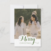 Frohe Weihnachts-Foto Weihnachtskarte Dankeskarte (Vorderseite)