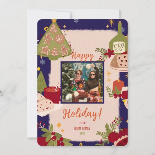 Frohe Weihnachts-Foto-Weihnachtskarte Einladung (Vorderseite)