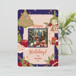 Frohe Weihnachts-Foto-Weihnachtskarte Einladung