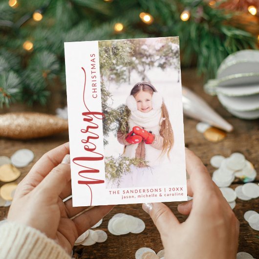 Frohe Weihnachts-Foto-Weihnachtskarte Einladung