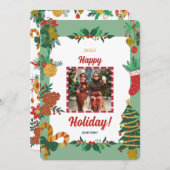 Frohe Weihnachts-Foto-Weihnachtskarte Feiertagskarte (Vorne/Hinten)