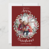 Frohe Weihnachts-Foto-Weihnachtskarte Feiertagskarte (Vorderseite)