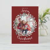 Frohe Weihnachts-Foto-Weihnachtskarte Feiertagskarte (Stehend Vorderseite)