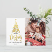 Frohe Weihnachts-Foto-Weihnachtskarte Feiertagskarte (Stehend Vorderseite)