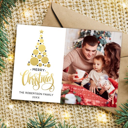Frohe Weihnachts-Foto-Weihnachtskarte Feiertagskarte