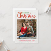 Frohe Weihnachts-Foto Weihnachtskarte Karte (Vorderseite/Rückseite Beispiel)