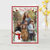 Frohe Weihnachts-Foto-Weihnachtskarte Karte (Gelbe Blume)