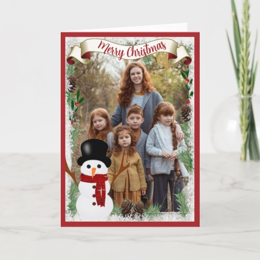 Frohe Weihnachts-Foto-Weihnachtskarte Karte (Vorderseite)