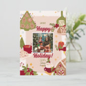 Frohe Weihnachts-Foto-Weihnachtskarten Feiertagskarte (Stehend Vorderseite)