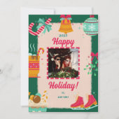 Frohe Weihnachts-Foto-Weihnachtskarten Feiertagskarte (Vorderseite)