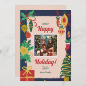 Frohe Weihnachts-Foto-Weihnachtskarten Feiertagskarte (Vorne/Hinten)