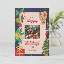 Frohe Weihnachts-Foto-Weihnachtskarten Feiertagskarte