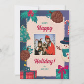 Frohe Weihnachts-Foto-Weihnachtskarten Feiertagskarte (Vorderseite)