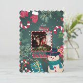 Frohe Weihnachts-Foto-Weihnachtskarten Feiertagskarte (Stehend Vorderseite)