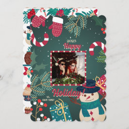 Frohe Weihnachts-Foto-Weihnachtskarten Feiertagskarte