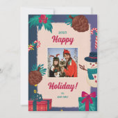 Frohe Weihnachts-Foto-Weihnachtskarten Feiertagskarte (Vorderseite)