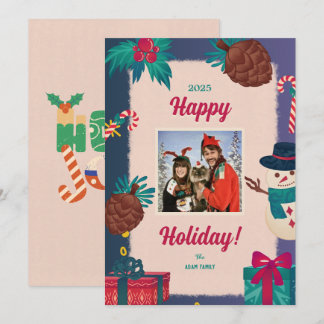 Frohe Weihnachts-Foto-Weihnachtskarten Feiertagskarte