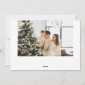 Frohe Weihnachts-Foto-Weihnachtskritik Feiertagskarte (Rückseite)