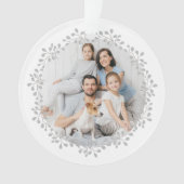 Frohe Weihnachts-Foto Wreath Ornament (Vorderseite)