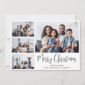 Frohe Weihnachts-FotoCollage Feiertagskarte (Vorderseite)
