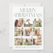 Frohe Weihnachts-FotoCollage Feiertagskarte (Vorderseite)