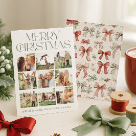 Frohe Weihnachts-FotoCollage Feiertagskarte