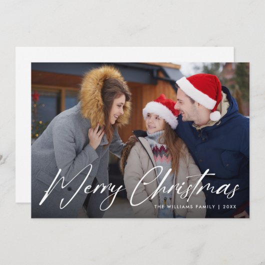 Frohe Weihnachts-FotoCollage Feiertagskarte (Vorne/Hinten)