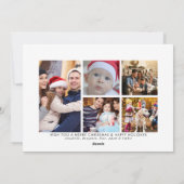 Frohe Weihnachts-FotoCollage Feiertagskarte (Rückseite)