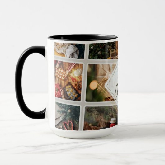 'Frohe Weihnachts-FotoCollage' | Tasse des Kaffees (Links)
