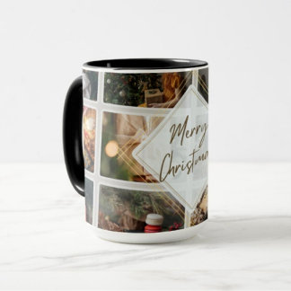 'Frohe Weihnachts-FotoCollage' | Tasse des Kaffees