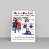 Frohe Weihnachts-Fotocollage Zeitung Feiertagskarte