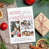 Frohe Weihnachts-Fotokarte Drei Bilderkollektion