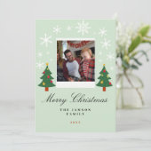 Frohe Weihnachts-Fotokarte Einladung (Stehend Vorderseite)