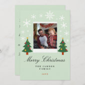 Frohe Weihnachts-Fotokarte Einladung (Vorne/Hinten)