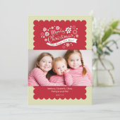 Frohe Weihnachts-Fotokarte Einladung (Stehend Vorderseite)
