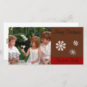 Frohe Weihnachts-Fotokarte Feiertagskarte (Vorne/Hinten)