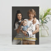 Frohe Weihnachts-Fotokarte Feiertagskarte (Stehend Vorderseite)
