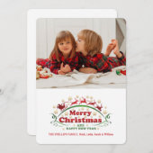 Frohe Weihnachts-Fotokarte Feiertagskarte (Vorne/Hinten)