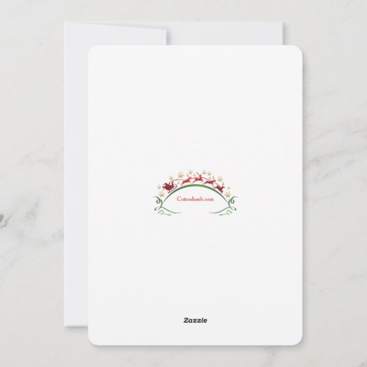 Frohe Weihnachts-Fotokarte Feiertagskarte (Rückseite)